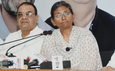 शिक्षा, किसान और भूमि घोटाले को लेकर कांग्रेस का भाजपा पर हमला