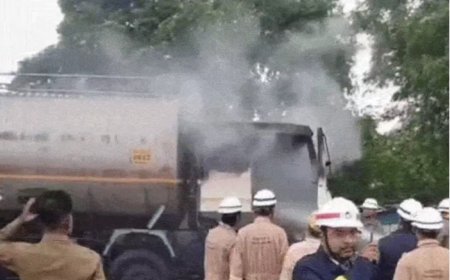 भोपाल में एथेनॉल टैंकर के केबिन में लगी आग, समय रहते टला बड़ा हादसा