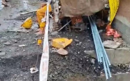 रायसेन में सड़क धंसने से सागर-भोपाल हाईवे पर घंटों जाम, निर्माण कार्य की गुणवत्ता पर उठे सवाल