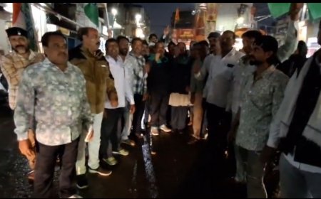 राहुल गांधी के समर्थन में कांग्रेस की विजय यात्रा, छात्रों के मुद्दों पर केंद्र सरकार को घेरा