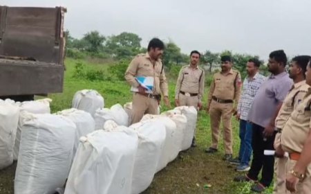 रतलाम पुलिस की बड़ी कार्रवाई: 290 किलो डोडाचूरा से भरी ट्रैक्टर-ट्रॉली जब्त, दो तस्कर फरार