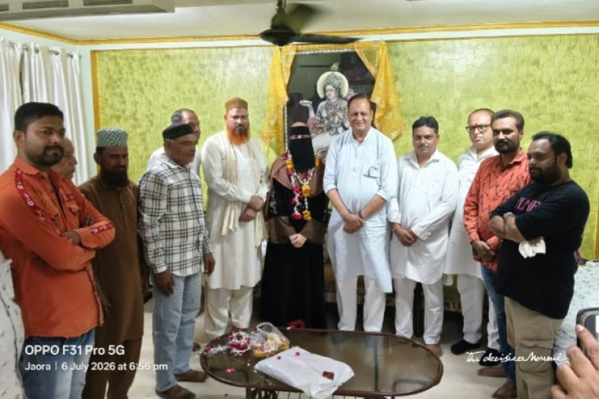 बीबीए द्वितीय वर्ष में 85% अंक प्राप्त करने पर छात्रा कनीज़ फातमा का विधायक डॉ. राजेंद्र पांडेय ने किया सम्मान