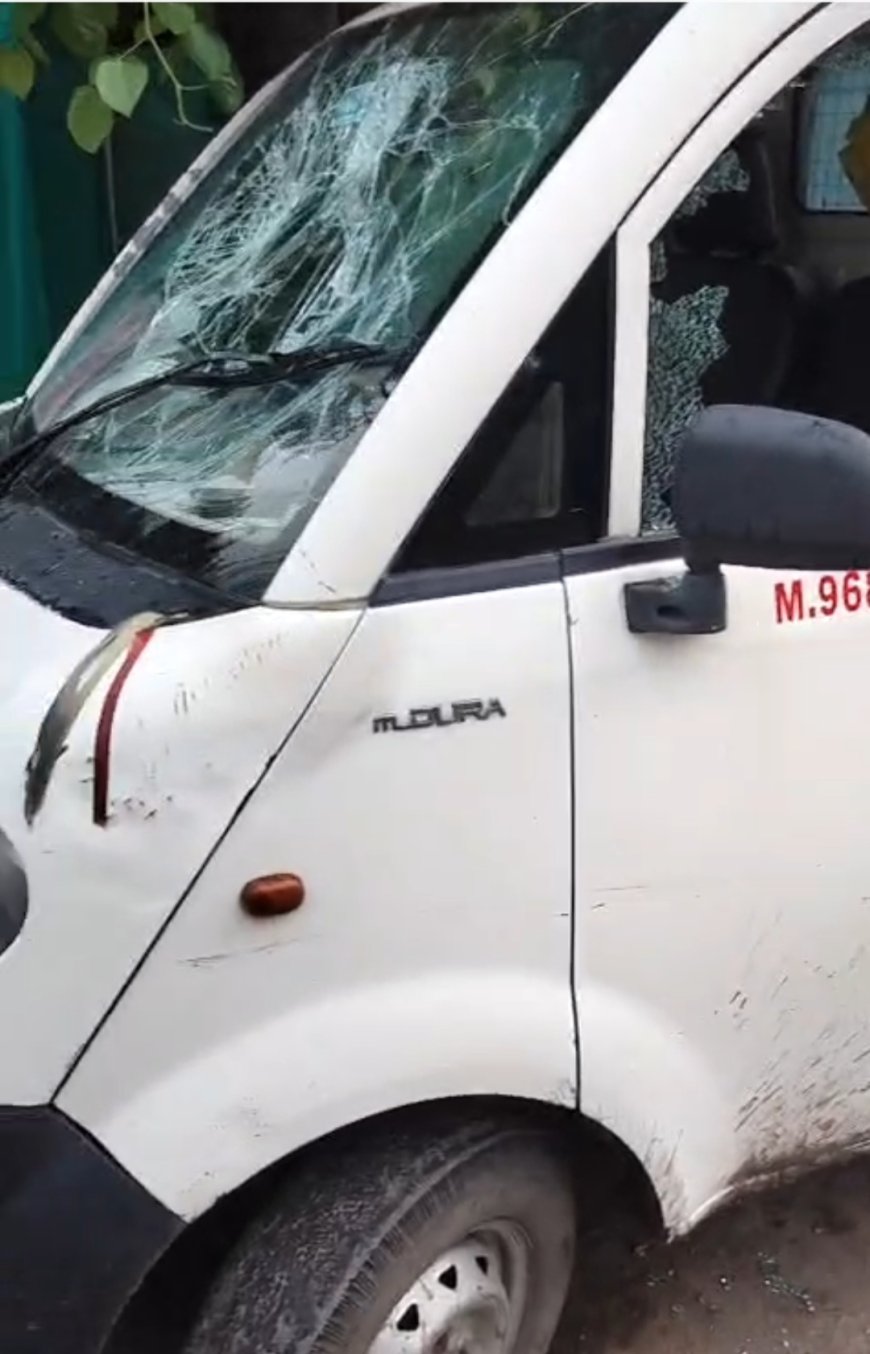 भोपाल में आधी रात उपद्रव: पत्रकार की कार समेत कई वाहनों के कांच फोड़े, CCTV में कैद हुए बदमाश