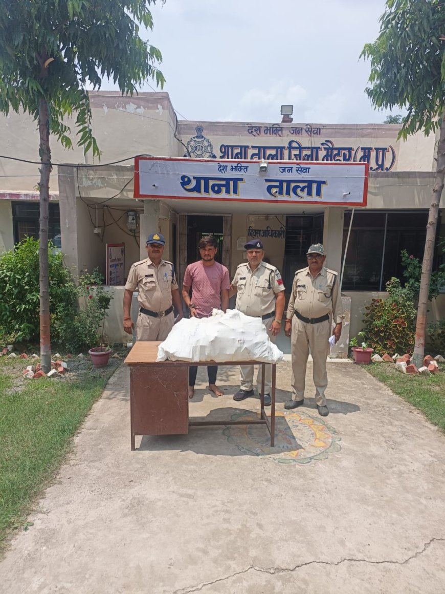 मैहर में अवैध शराब तस्करी पर पुलिस की बड़ी कार्रवाई, 61.380 लीटर शराब व बाइक जब्त
