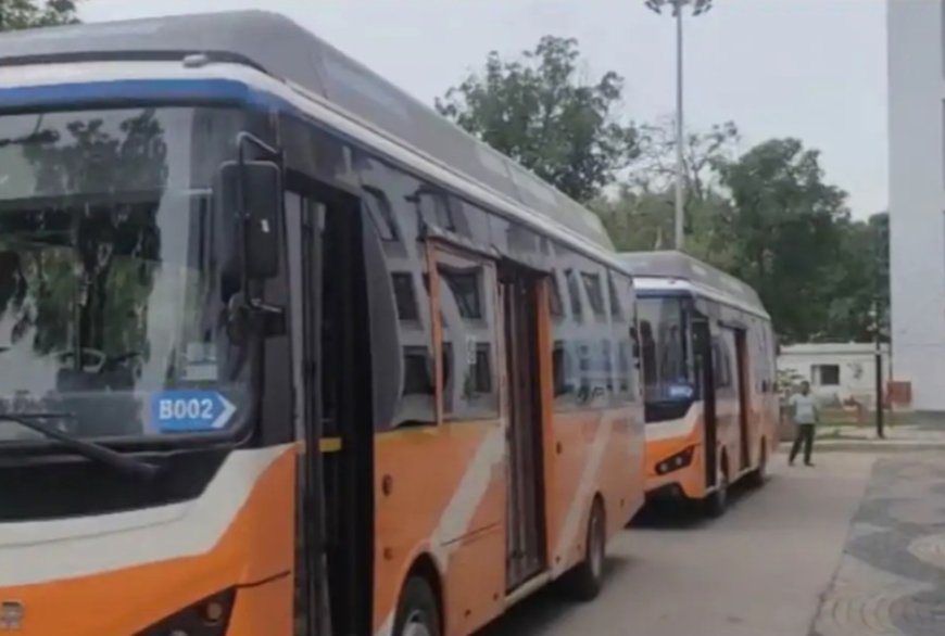 भोपाल में शुरू हुईं AC ई-बसें, 3 रूटों पर दौड़ीं 10 बसें; लाल सिटी बस जितना ही किराया