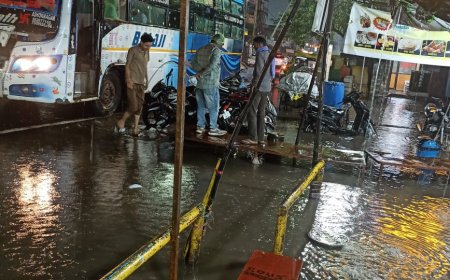 भोपाल में सुबह से तेज बारिश, 21 जिलों में भारी बारिश का अलर्ट; कई इलाकों में बाढ़ जैसे हालात