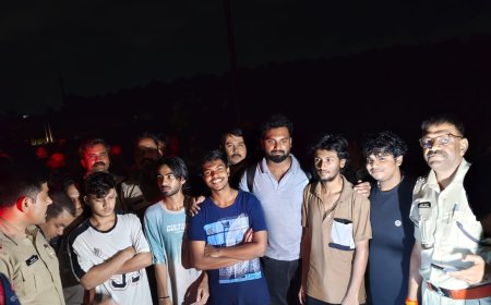 तेज बारिश के बीच पिकनिक स्पॉट पर फंसे सात युवक, पुलिस-ग्रामीणों ने सुरक्षित किया रेस्क्यू