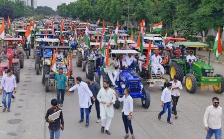 MP में किसान मोर्चा की तिरंगा यात्राओं ने बढ़ाया राष्ट्रभक्ति का उत्साह, किसानों ने ट्रैक्टरों के साथ दिया एकता का संदेश