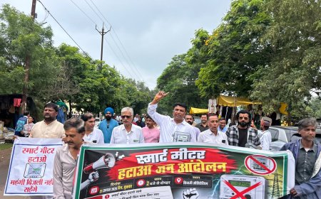 स्मार्ट मीटर से बढ़े बिजली बिलों के विरोध में उपभोक्ताओं का प्रदर्शन, मीटर हटाने और बिल माफी की मांग