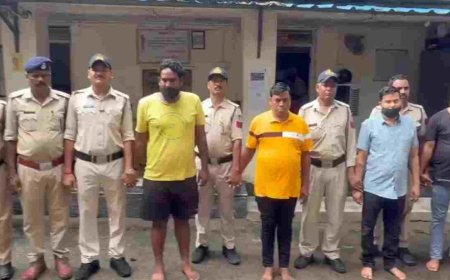 जुआरियो को पकड़ने मजदूर बनी पुलिस ,6 जुआरी गिरफ्तार