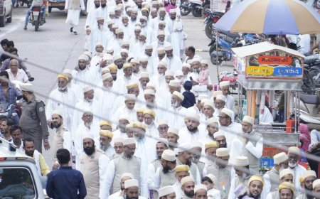 ईद मिलादुन्नबी का विशाल चल समारोह, पर्यावरण संरक्षण और मोबाइल से दूरी का दिया संदेश
