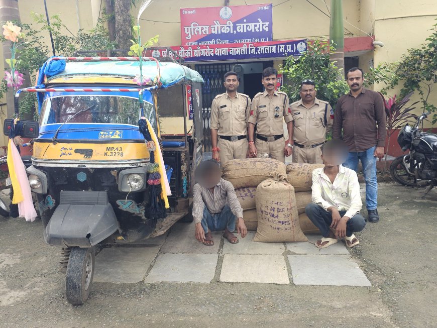खेत के मकान से चोरी 7 बोरी सोयाबीन 3 दिन में बरामद, दो आरोपी गिरफ्तार