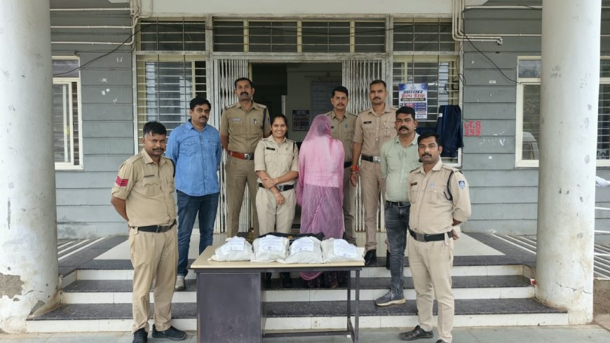 नीमच में 58.50 लाख की अफीम जब्त, महिला आरोपी गिरफ्तार