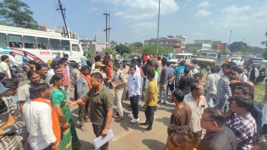 पुलिस ने घायल पर ही बना दिया प्रकरण, विरोध में चक्काजाम