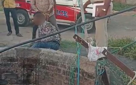 70 फीट गहरे कुएं में कूदा व्यक्ति, डायल-112 जवानों ने रस्सी के सहारे बचाया