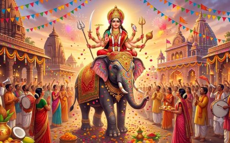 शारदीय नवरात्र में हाथी पर आएंगी मां दुर्गा, सुख-समृद्धि के संकेत