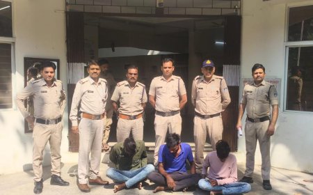 राजस्थान के तीन युवक ब्राउन शुगर के साथ गिरफ्तार