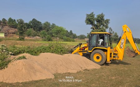 रेत खनिज के अवैध भण्डारण पर  कार्यवाही