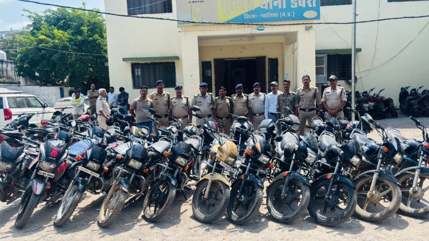 20 दिनों में 110 चोरी के वाहन बरामद, मध्यप्रदेश पुलिस की बड़ी कार्रवाई