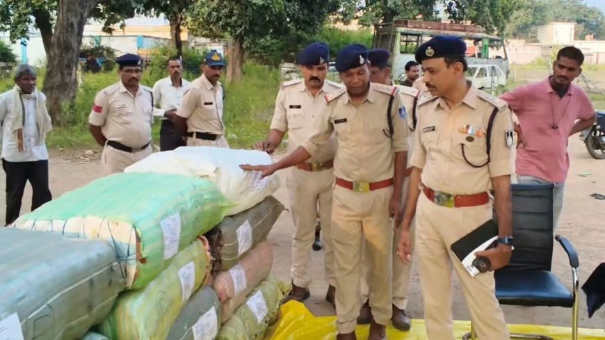 जयसिंहनगर में 735 किलो गांजा पकड़ा, कीमत 1.13 करोड़, UP और झारखंड के दो तस्कर गिरफ्तार